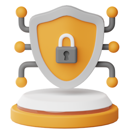 La seguridad cibernética  3D Icon