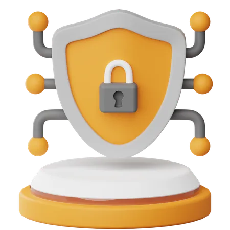 La seguridad cibernética  3D Icon