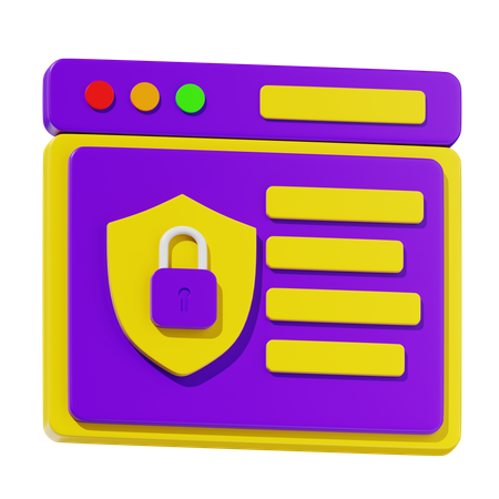 La seguridad cibernética  3D Icon