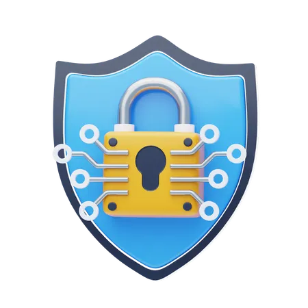 La seguridad cibernética  3D Icon