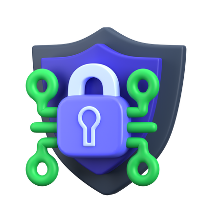 La seguridad cibernética  3D Icon