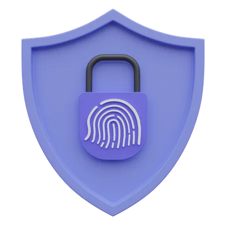 Seguridad cibernética, escudo protector  3D Icon