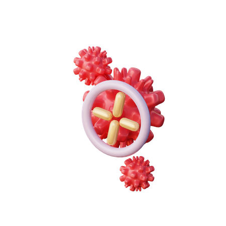 Cibler le coronavirus  3D Illustration