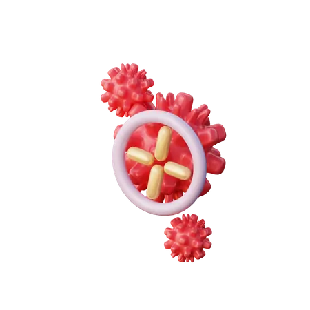 Cibler le coronavirus  3D Illustration