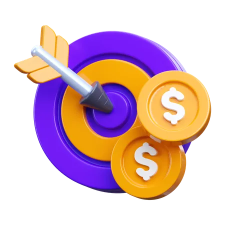 Objectif financier  3D Icon