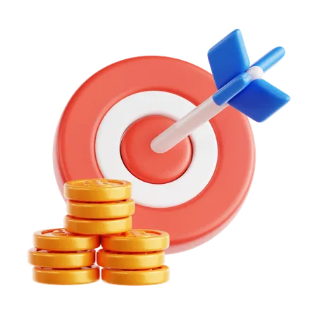 Objectif financier  3D Icon