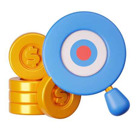 Objectif financier  3D Icon