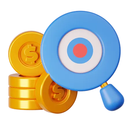 Objectif financier  3D Icon