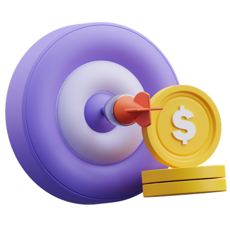 Objectif financier  3D Icon