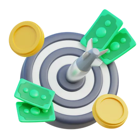 Objectif financier  3D Icon