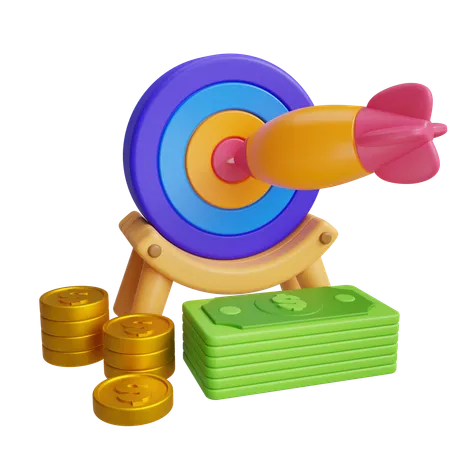 Objectif financier  3D Icon