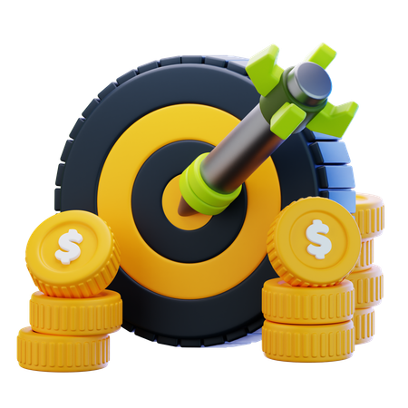 Objectif financier  3D Icon