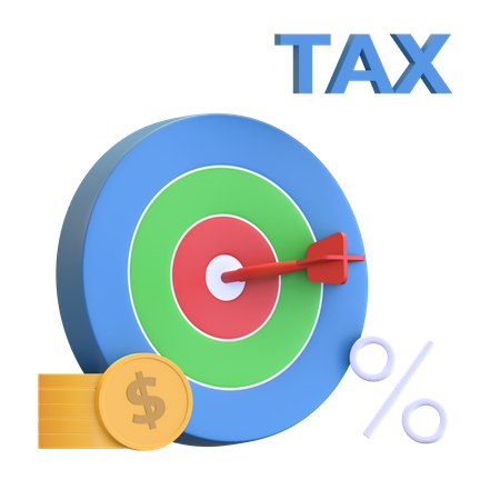 Objectif fiscal  3D Illustration