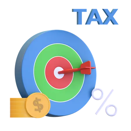 Objectif fiscal  3D Illustration