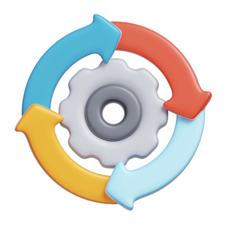 Ciclo de proceso  3D Icon