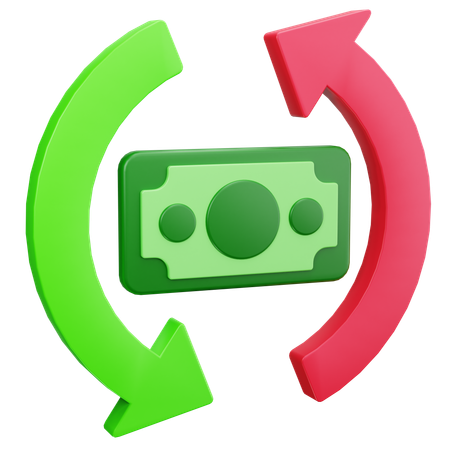Ciclo do dinheiro  3D Icon