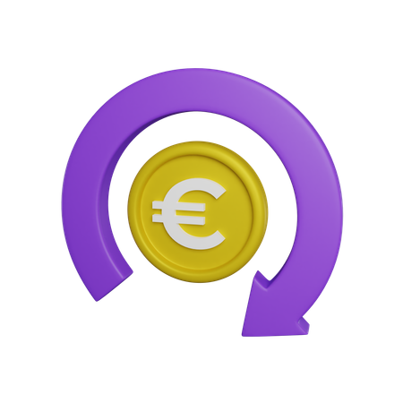 Ciclo del euro  3D Icon