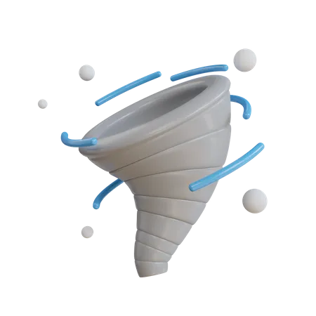 Redemoinho De Tornado Realista Ilustracao 3 D Do Tornado Icone De Clima 3D Icon