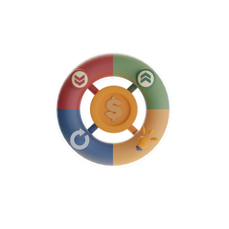 Ciclos de negocios  3D Icon