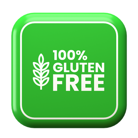 Cien por ciento libre de gluten  3D Illustration