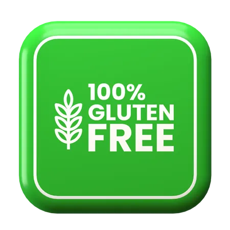 Cien por ciento libre de gluten  3D Illustration