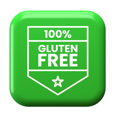 Cien por ciento libre de gluten  3D Illustration