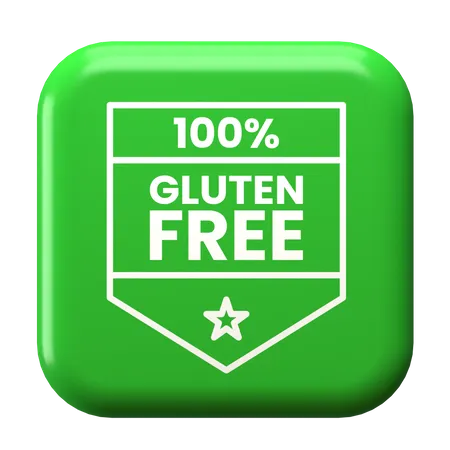 Cien por ciento libre de gluten  3D Illustration