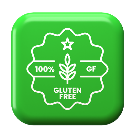 Cien por ciento libre de gluten  3D Illustration