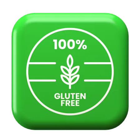 Cien por ciento libre de gluten  3D Illustration