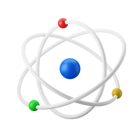 Atomo Clase De Ciencia Simbolo Educacion Tema Universitario Icono 3 D Con Color Editable Psd 3D Illustration