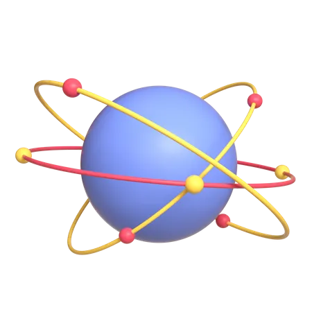 Átomo de ciencia  3D Icon