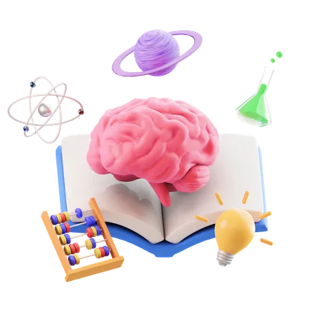 Cerebro de la ciencia  3D Icon