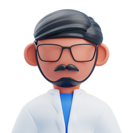 Científico masculino  3D Icon