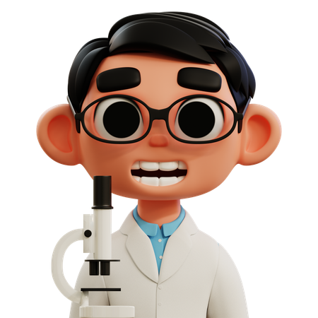 Cientista  3D Icon