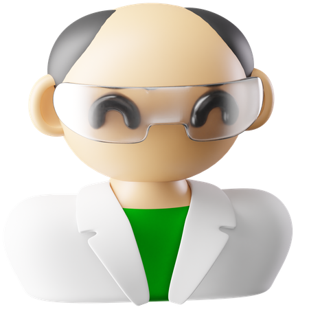 Cientista  3D Icon