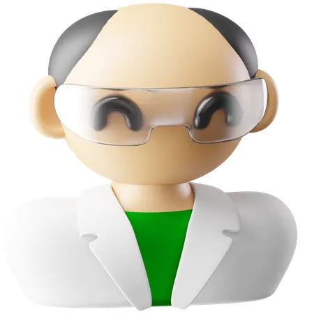 Cientista  3D Icon