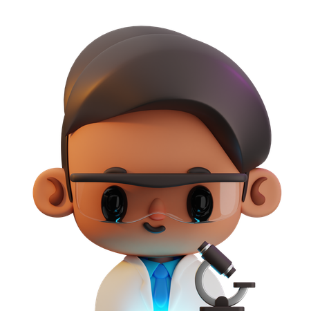 Cientista  3D Icon