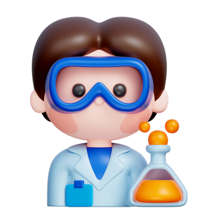 Cientista  3D Icon