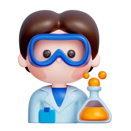 Cientista  3D Icon