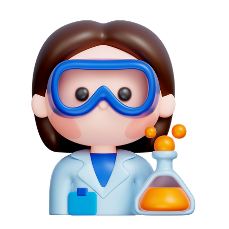 Cientista  3D Icon