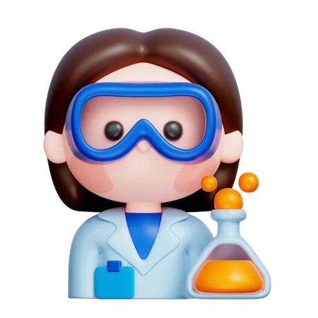 Cientista  3D Icon