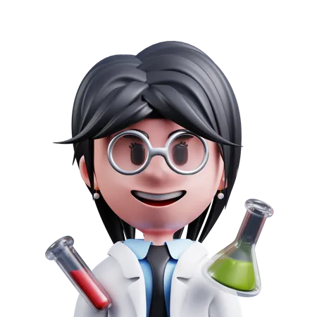 Cientista  3D Icon