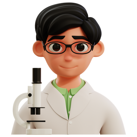 Avatar de cientista  3D Icon