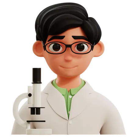 Avatar de cientista  3D Icon