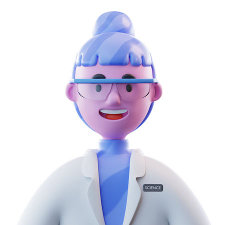 Cientista Feminina  3D Icon