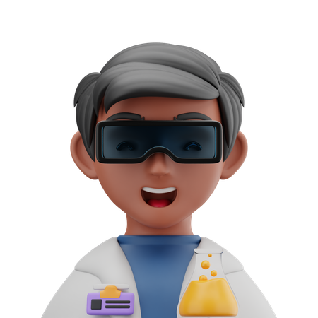 Cientista masculino  3D Icon