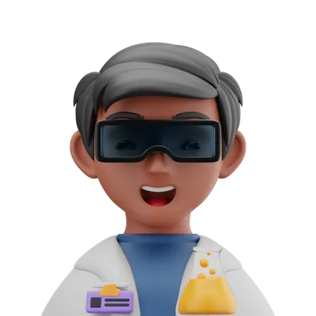 Cientista masculino  3D Icon