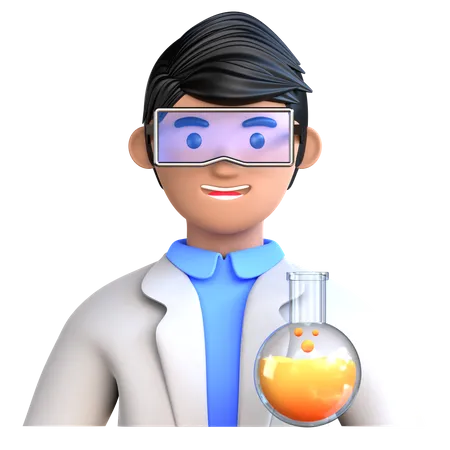 Cientista masculino  3D Icon