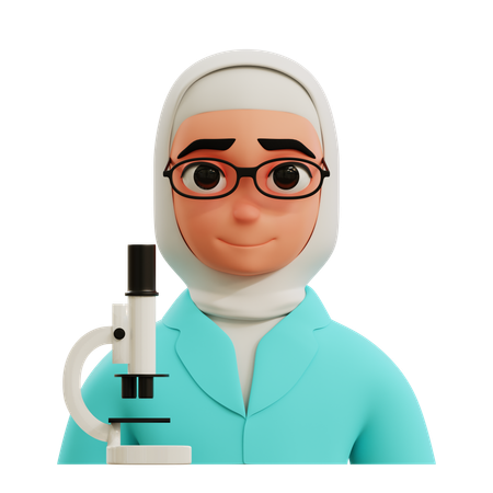 Cientista Feminina  3D Icon