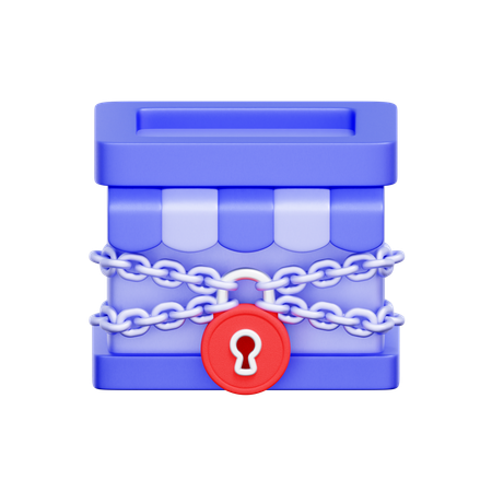Cierre de negocio 3D Icon